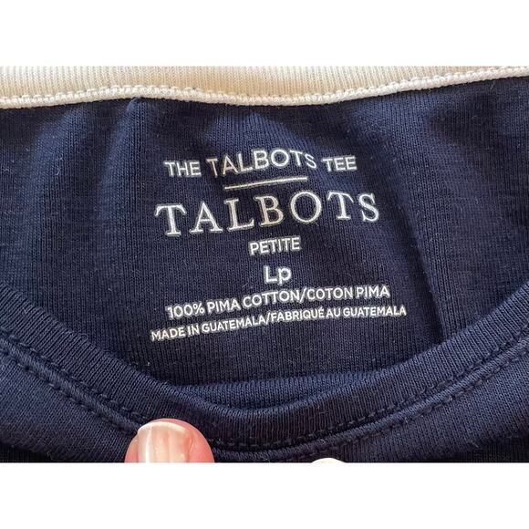 Talbots Pima Cotton Navy Blue Tank Top / Shell, Size LP - Picture 6 of 8